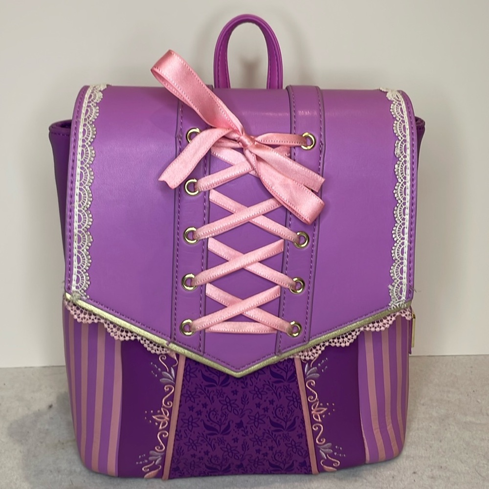 Disney x Loungefly Rapunzel 10th anniversary Large backpack purse FLAWS